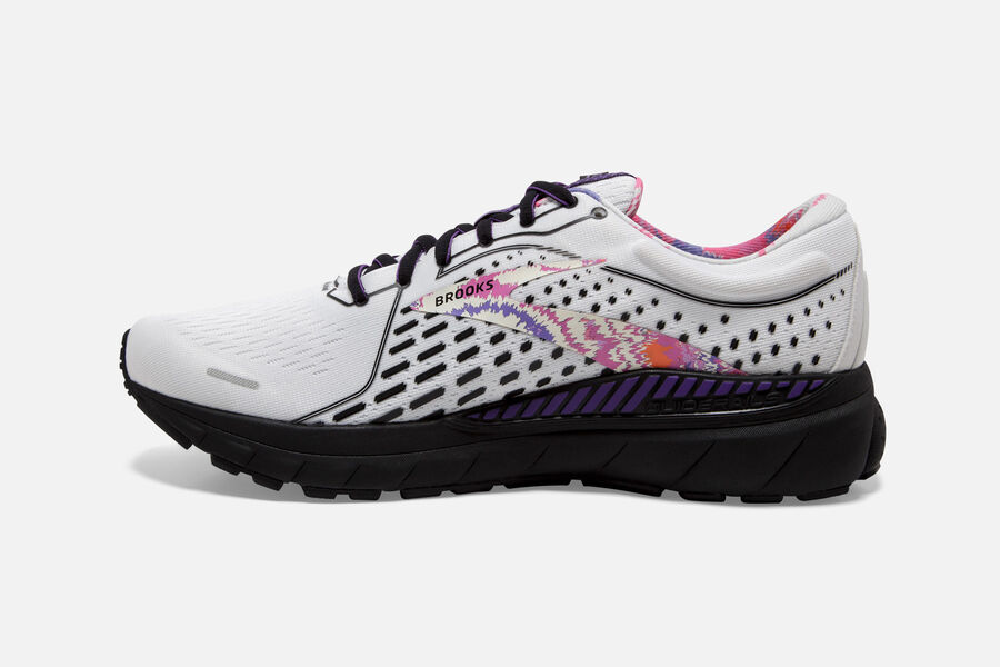 Brooks Adrenaline GTS 21 Road Running Shoes - Mens - White/Black/Purple - FO5947802